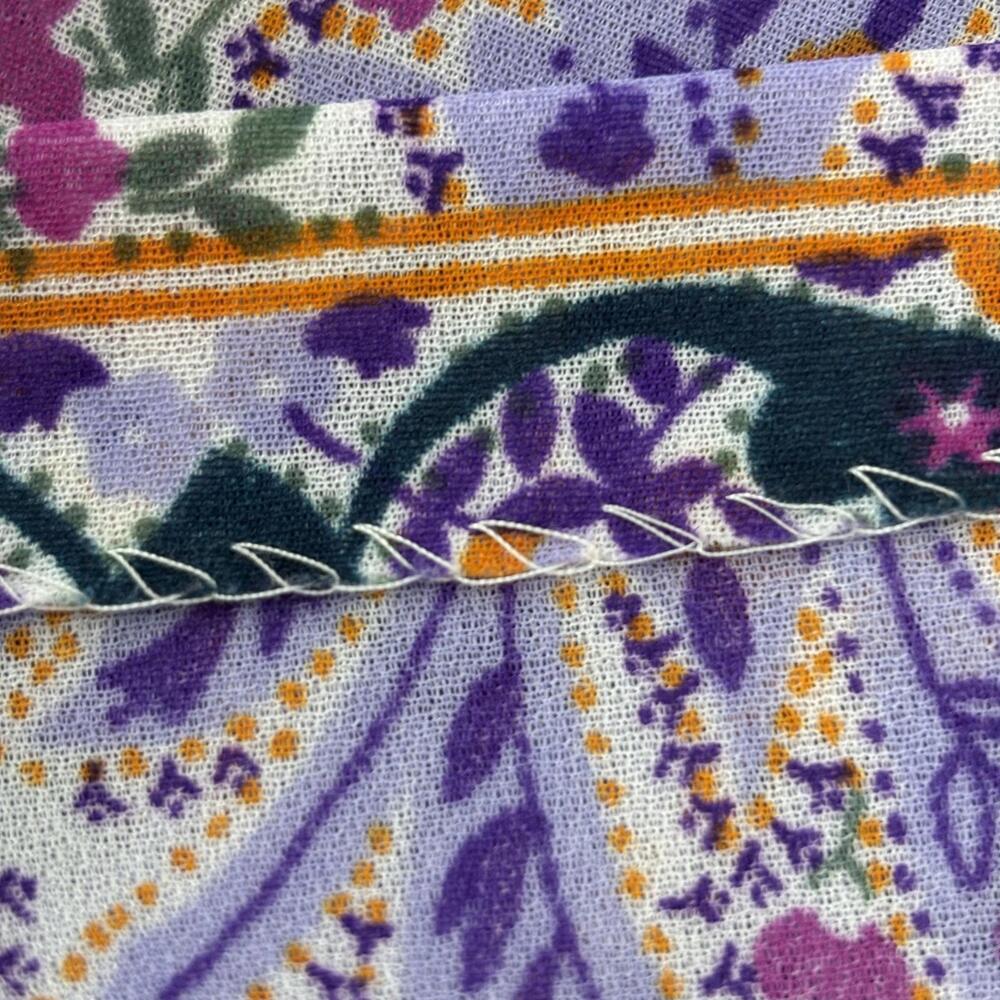 Vtg 70s floral paisley flowy sleeve fairy-core hippie dress - Picture 10 of 11